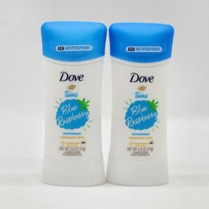 Dove Teens Antiperspirant Deodorant Blue Raspberry 2.6oz NEW 2 Pk